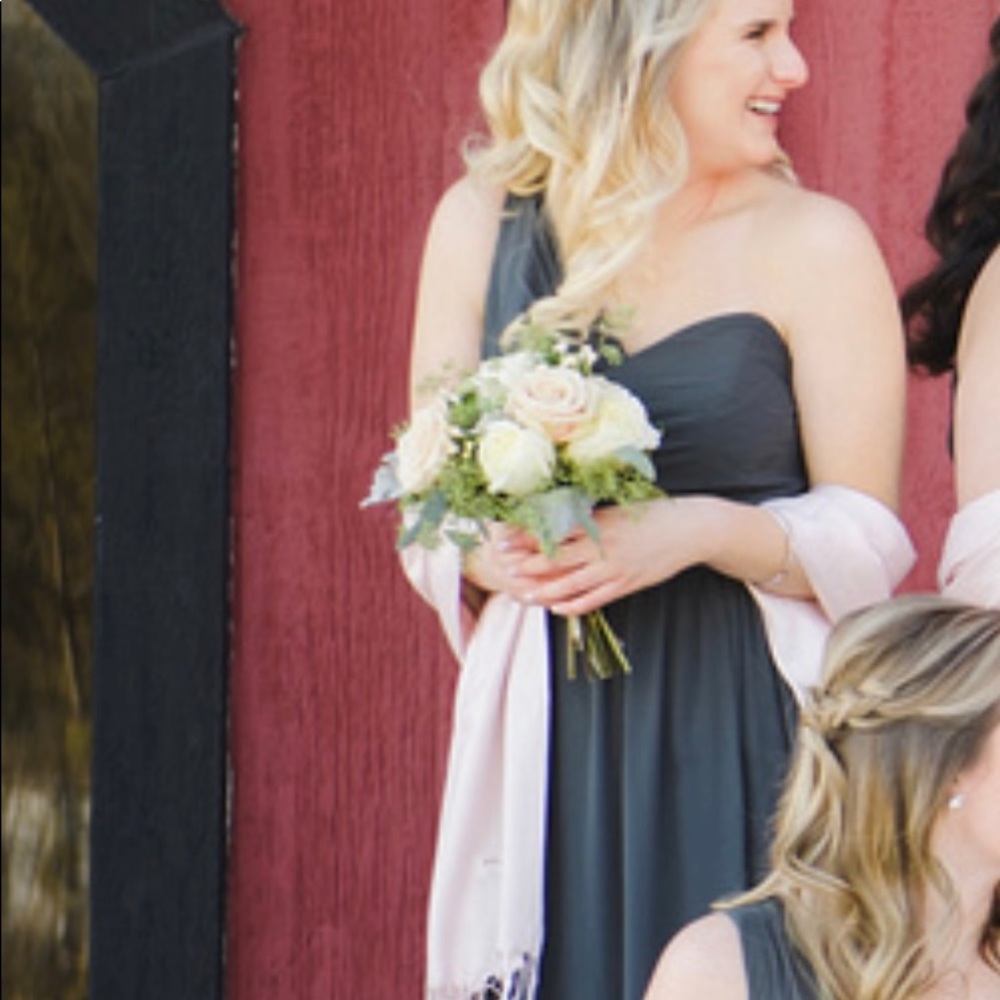 Charcoal Bill Levkoff Bridesmaid dress, size 8